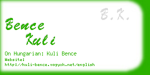 bence kuli business card